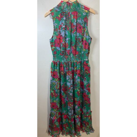 Roller Rabbit Women's Size Medium Hole Ashbury Floral Frida Maxi Dress - Picture 8 of 10